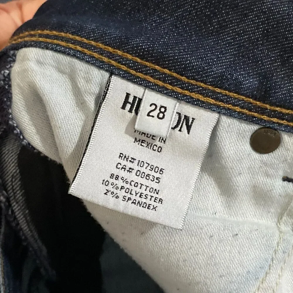Hudson Collin Skinny Jeans Womens 28x31 Blue Cotton Denim Workwear Faded Stretch